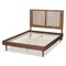 Baxton Studio Kioshi Mid-Century Modern Transitional Ash Walnut Finished Wood Queen Size Platform Bed 180-11152-9814-Zoro - alternate 6
